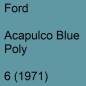 Preview: Ford, Acapulco Blue Poly, 6 (1971).